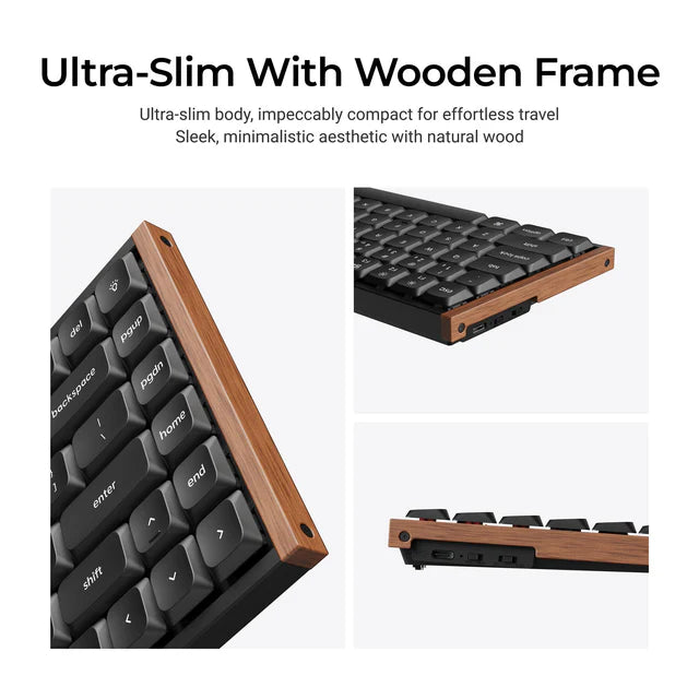 Teclado mecânico personalizado sem fio Keychron K3 Max QMK/VIA