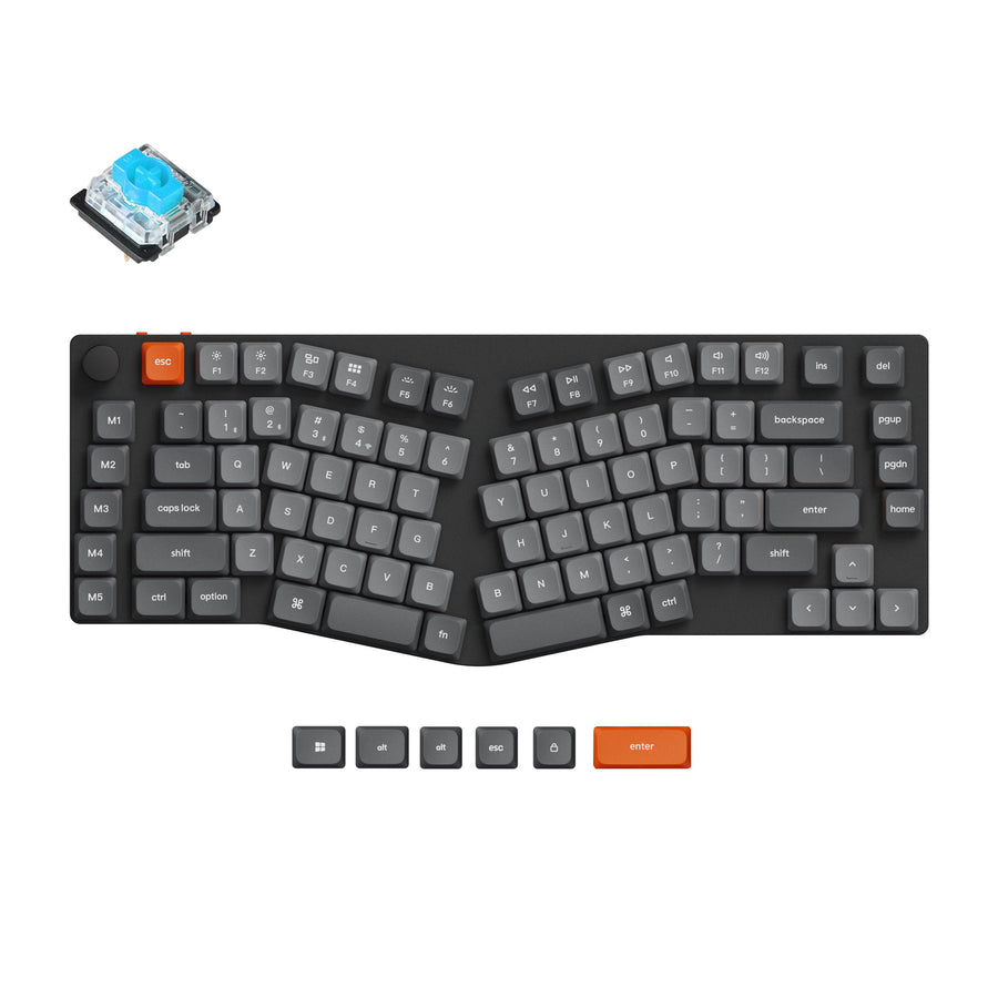 Keychron K15 Max (Alice Layout) Teclado mecânico personalizado sem fio QMK