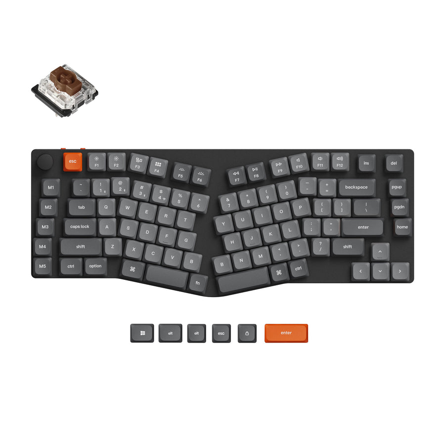 Keychron K15 Max (Alice Layout) Teclado mecânico personalizado sem fio QMK