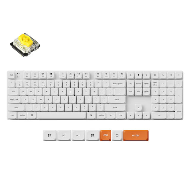 Teclado mecânico personalizado sem fio Keychron K5 Max QMK/VIA