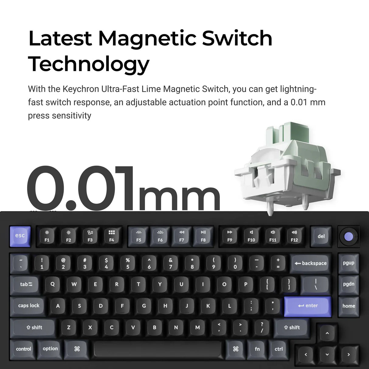 Teclado personalizado sem fio Keychron Q1 HE QMK
