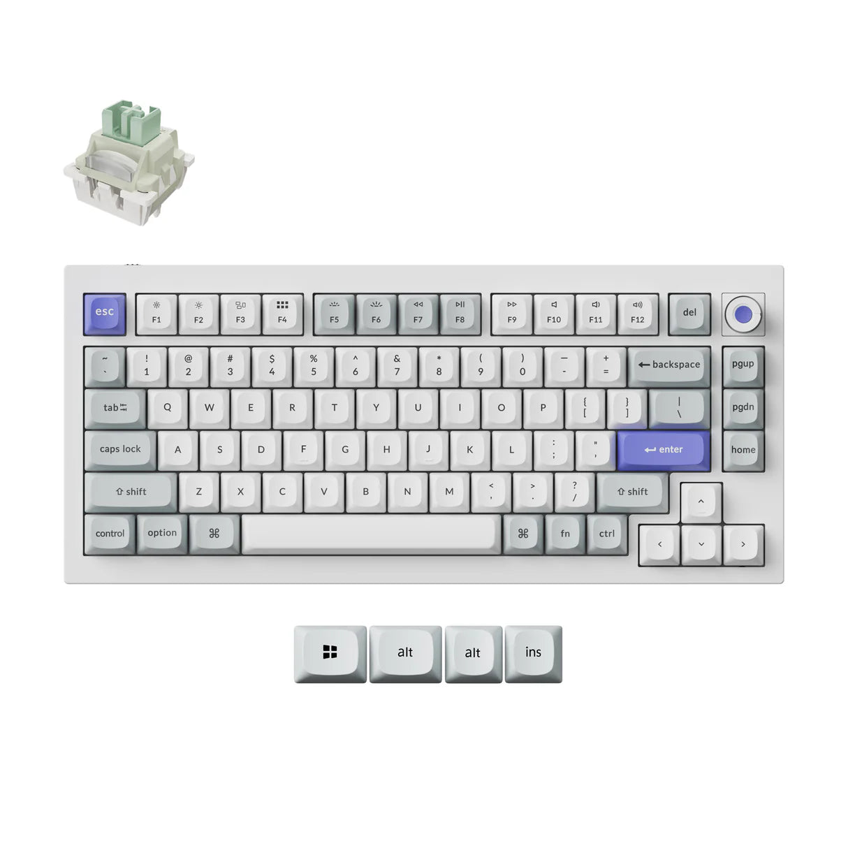 Teclado personalizado sem fio Keychron Q1 HE QMK