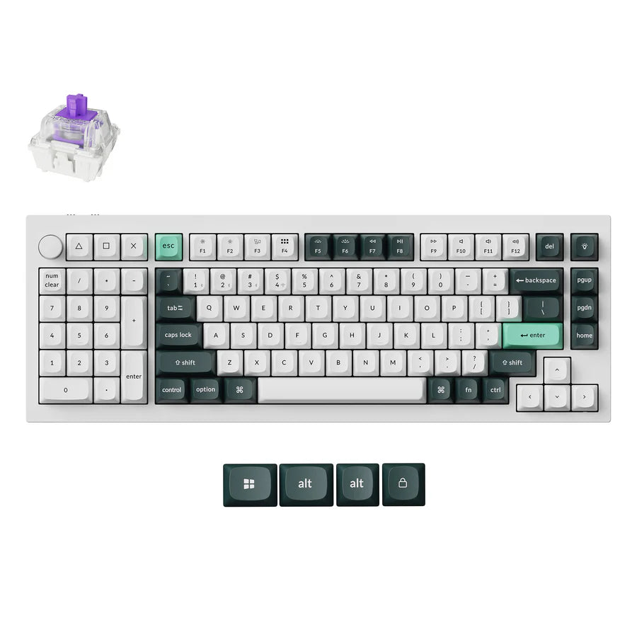 Teclado personalizado sem fio Keychron Q5 HE QMK (layout ANSI dos EUA)
