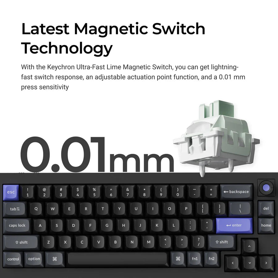 Teclado personalizado sem fio Keychron Q1 HE QMK