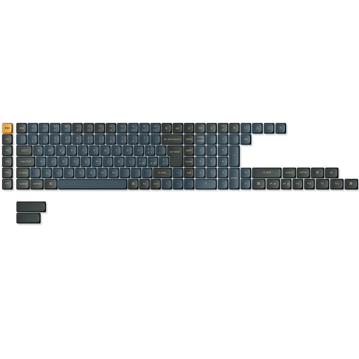 Low Profile Dye-Sub LSA Keycap Set Version 2 -Knight (ISO Layout)