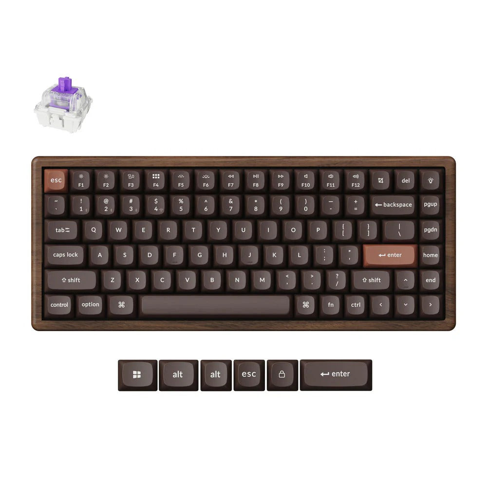 Keychron K2 HE Wireless Magnetic Switch Custom Keyboard (All-Wood Special Edition) (US ANSI Layout)