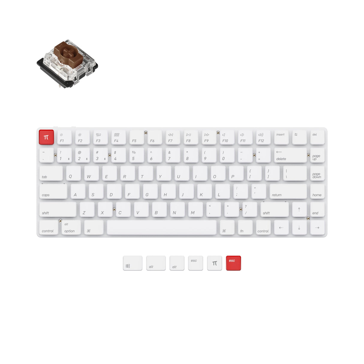 keychron k3 non backlight ultra slim wireless mechanical keyboard ¦Ð edition low profile gateron mechanical switch brown for mac windows