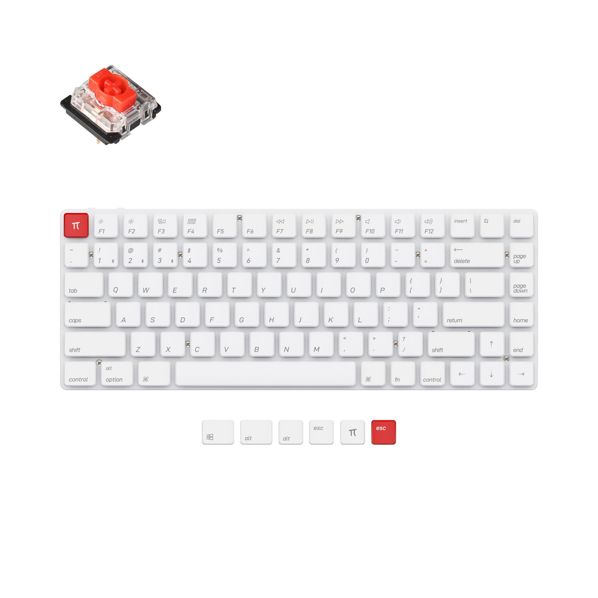 keychron k3 non backlight ultra slim wireless mechanical keyboard ¦Ð edition low profile gateron mechanical switch red for mac windows