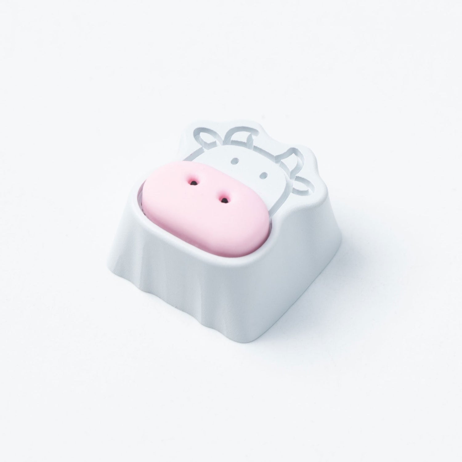 Keycap artesanal de liga de alumínio de vacas fofas