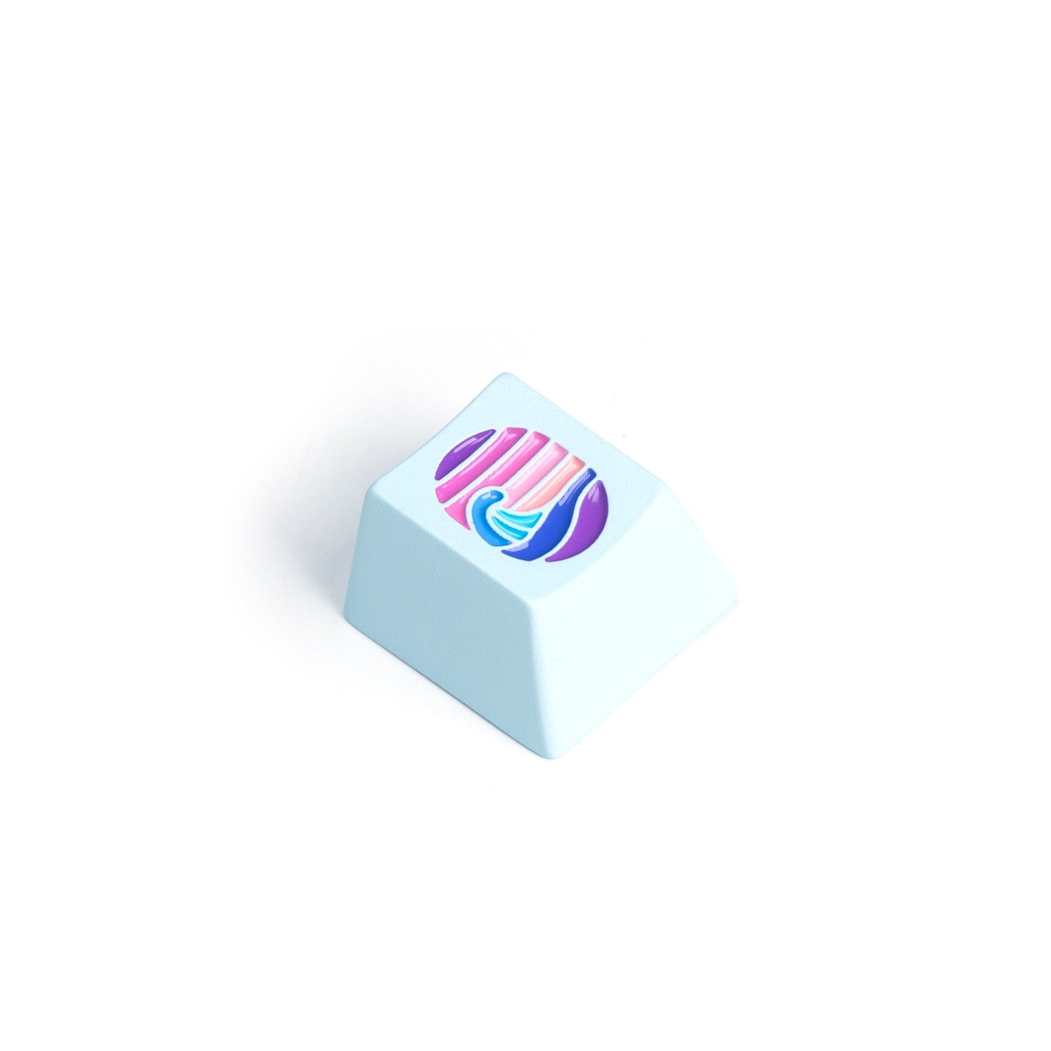 Keychron colorido grande onda metal artesão keycap