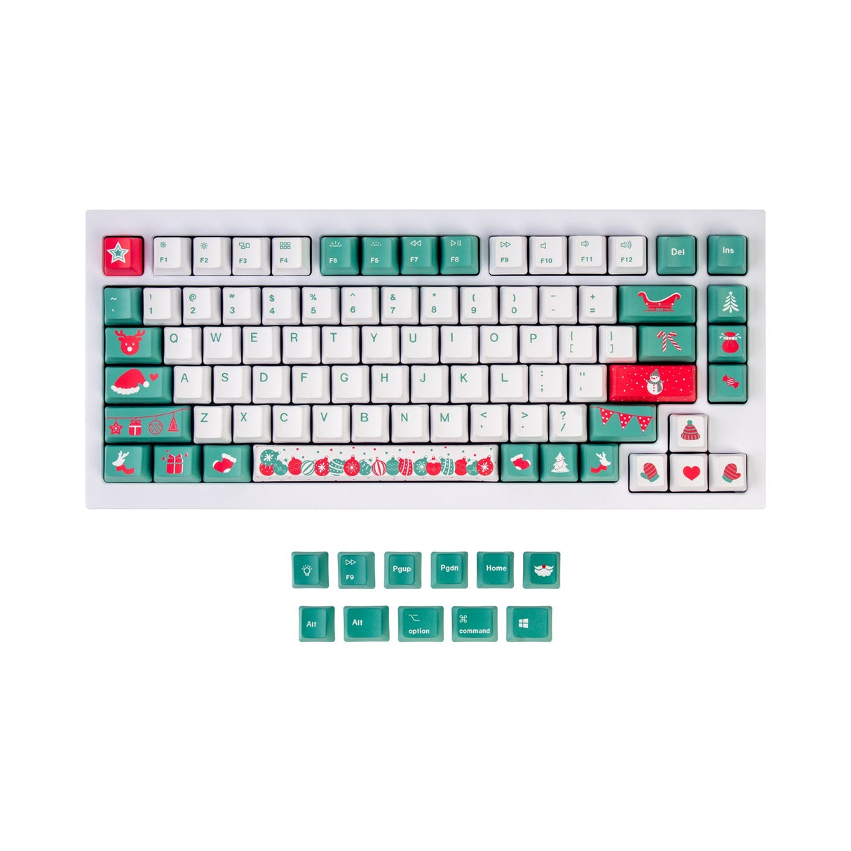 Conjunto de teclas OEM Dye-Sub PBT - Árvore de Natal