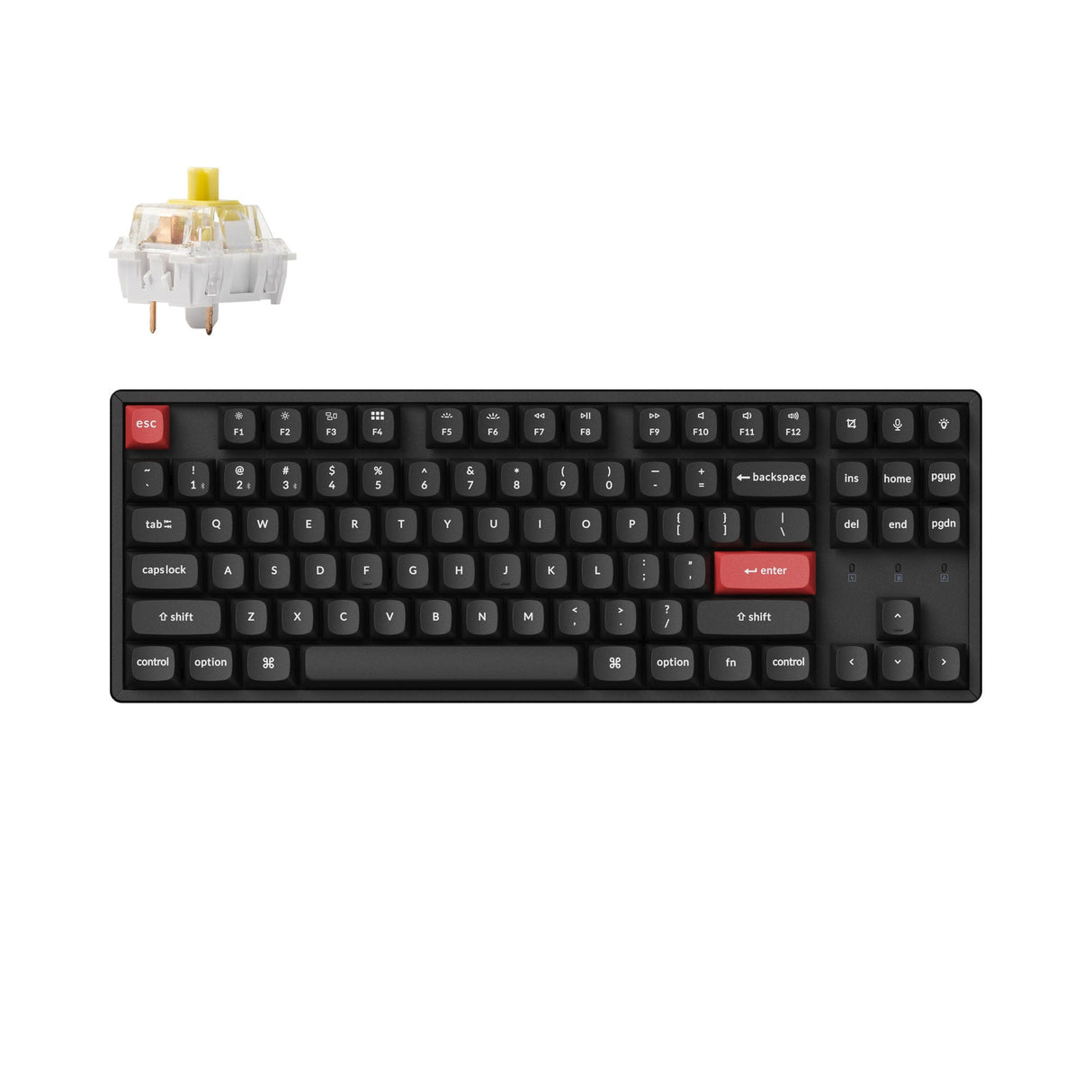 Teclado mecânico sem fio Keychron K8 Pro QMK/VIA