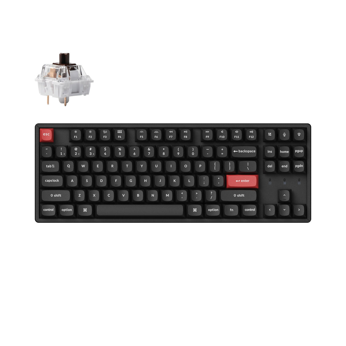 Teclado mecânico sem fio Keychron K8 Pro QMK/VIA
