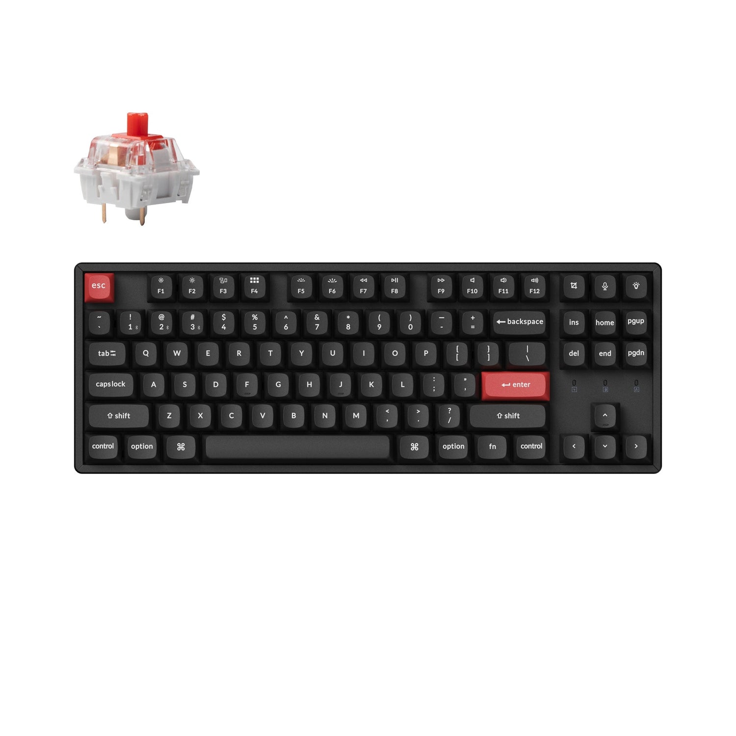 Teclado mecânico sem fio Keychron K8 Pro QMK/VIA