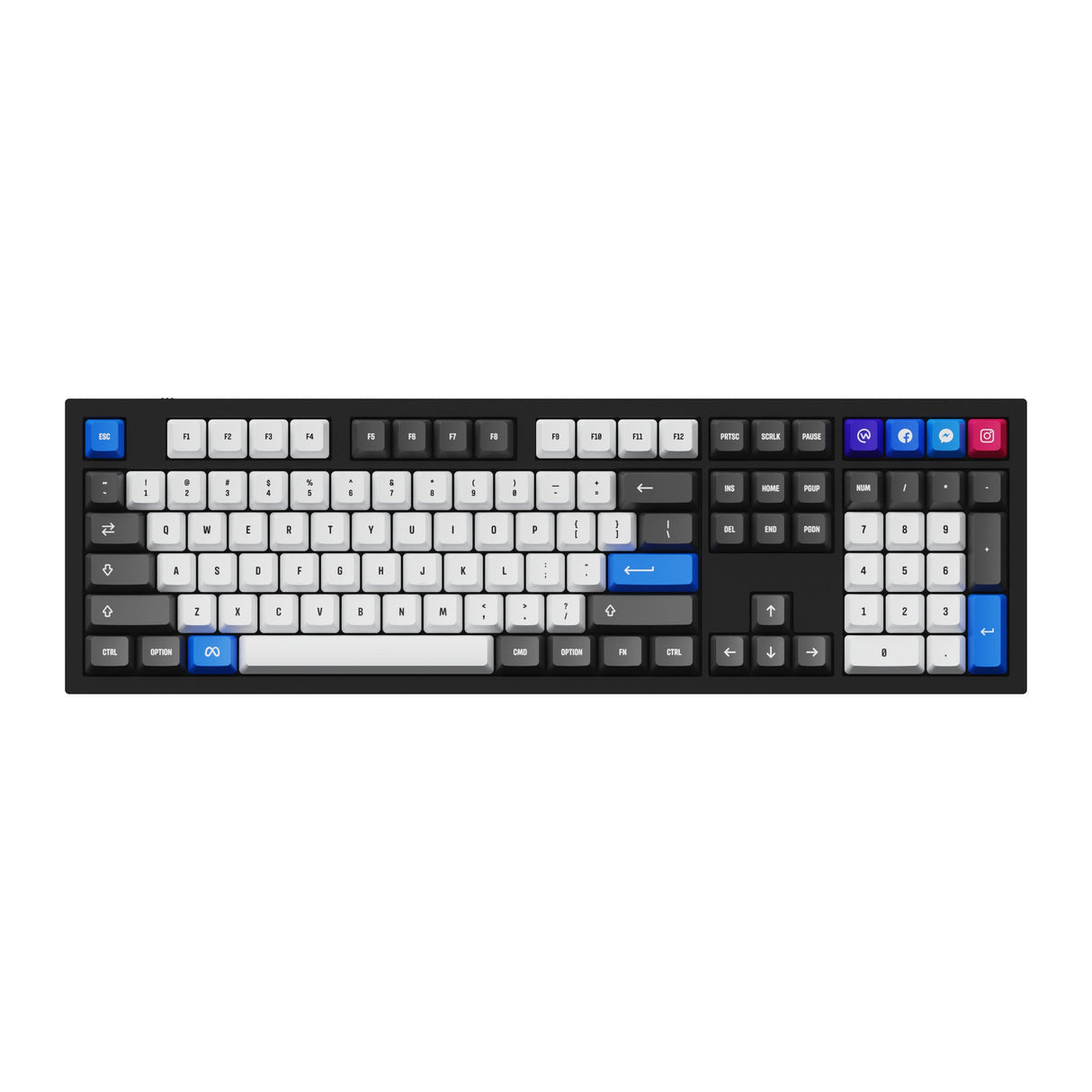 Conjunto completo de teclas OEM Dye-Sub PBT - Meta
