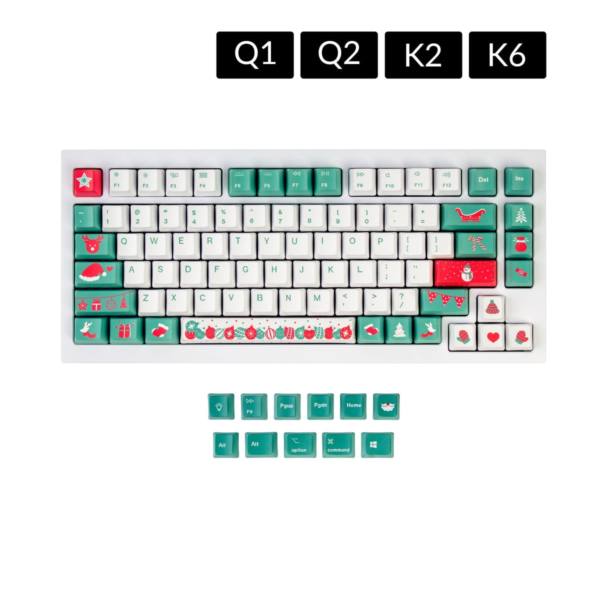 Conjunto de teclas OEM Dye-Sub PBT - Árvore de Natal
