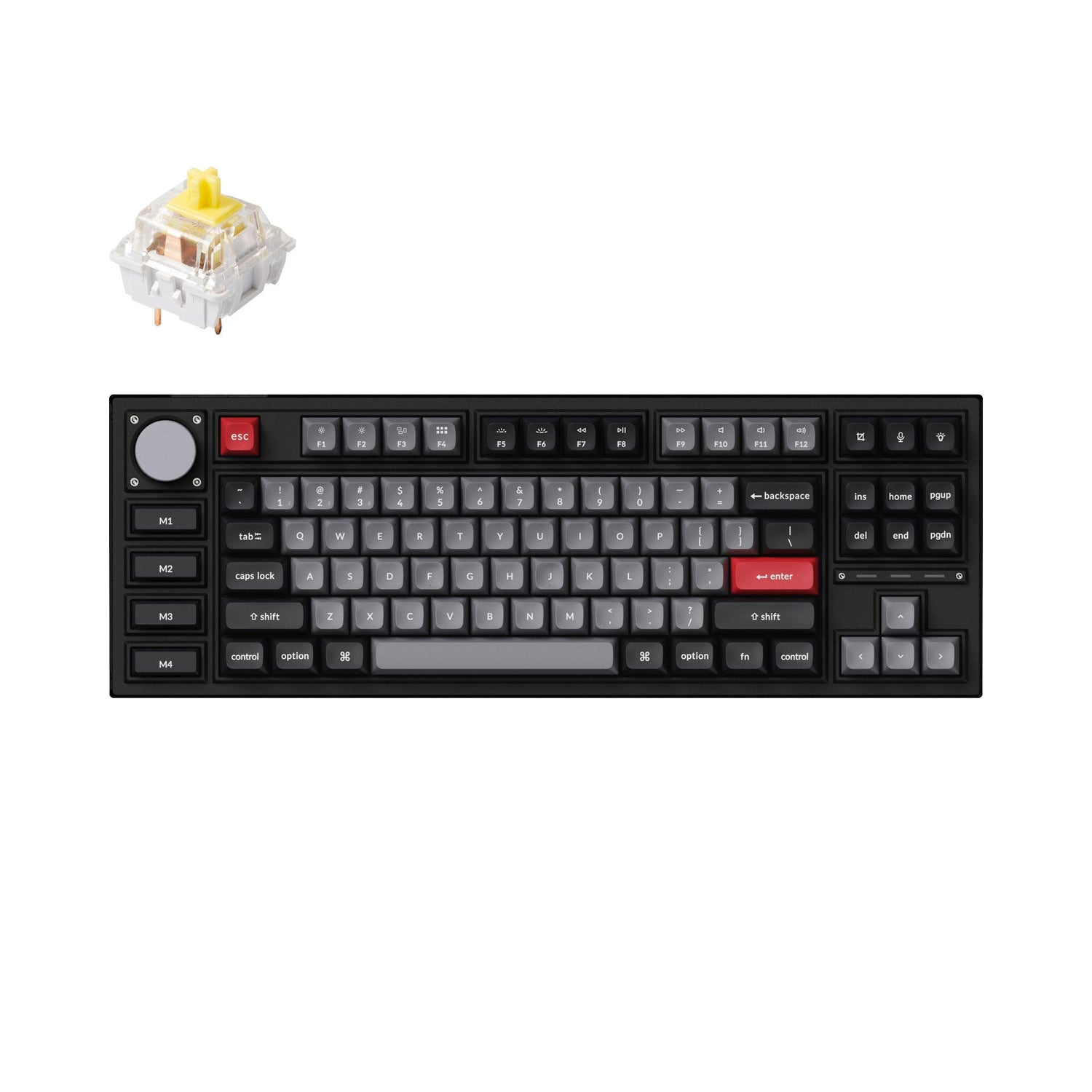 Teclado mecânico personalizado sem fio Keychron Q3 Pro QMK/VIA