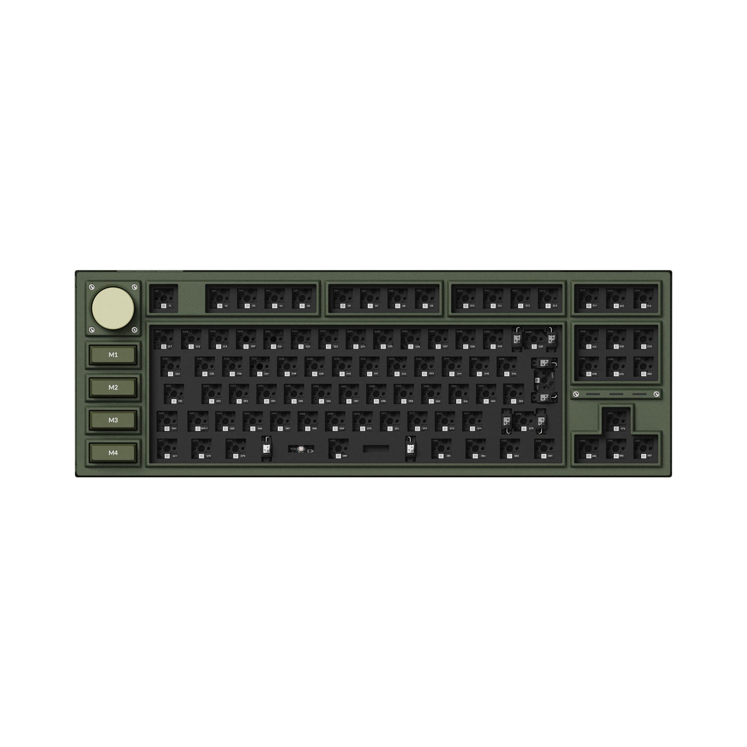 Keychron q3 pro qmk/via coleção de layout iso de teclado mecânico personalizado sem fio