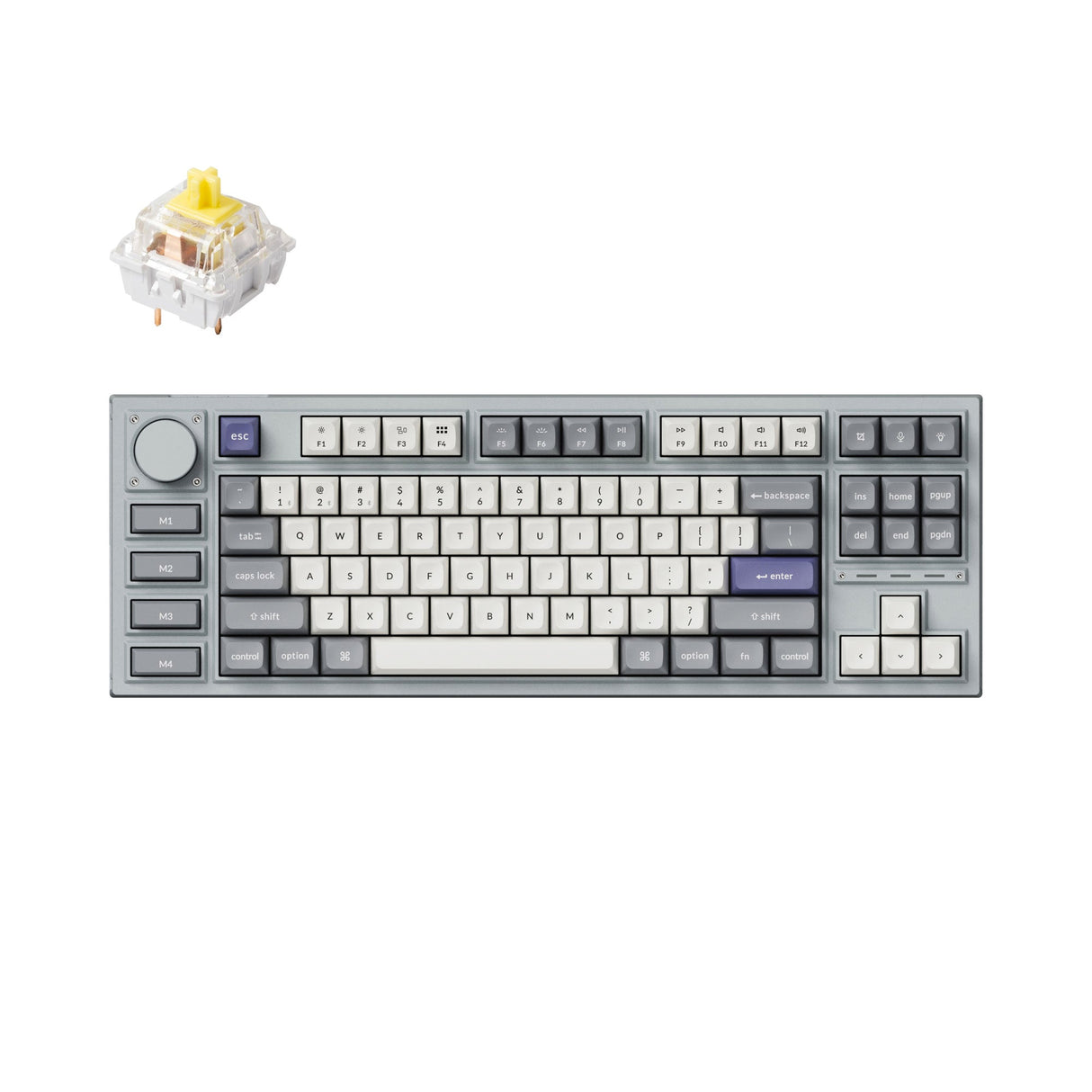 Teclado mecânico personalizado sem fio Keychron Q3 Pro QMK/VIA