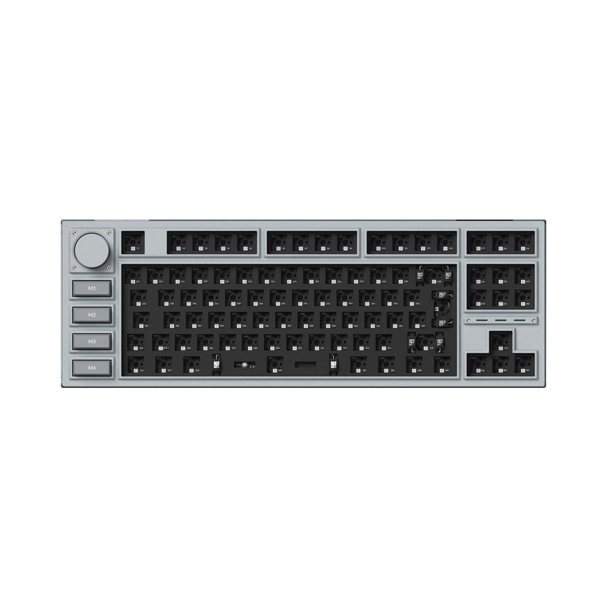 Keychron q3 pro qmk/via coleção de layout iso de teclado mecânico personalizado sem fio