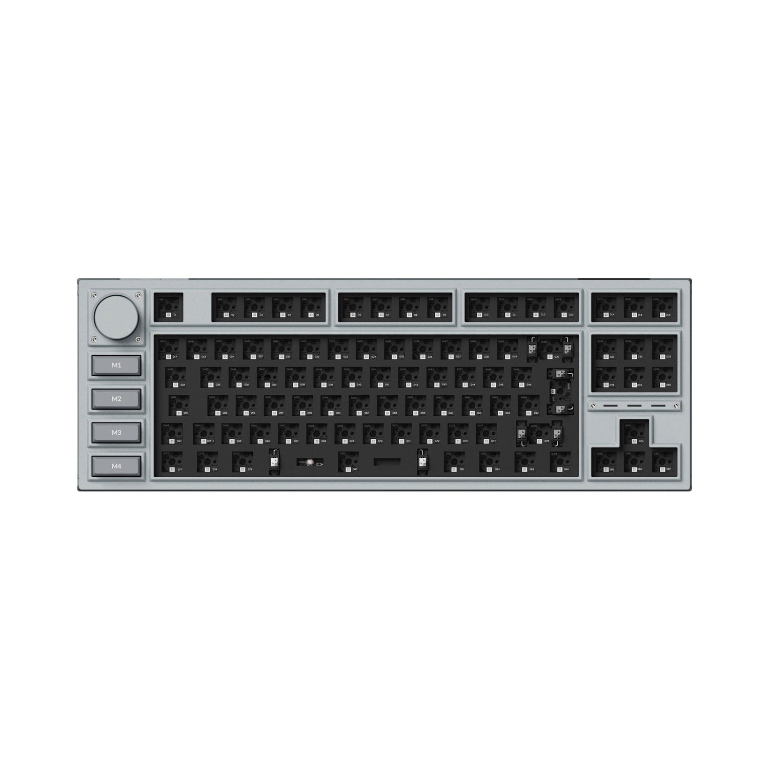 Keychron q3 pro qmk/via coleção de layout iso de teclado mecânico personalizado sem fio