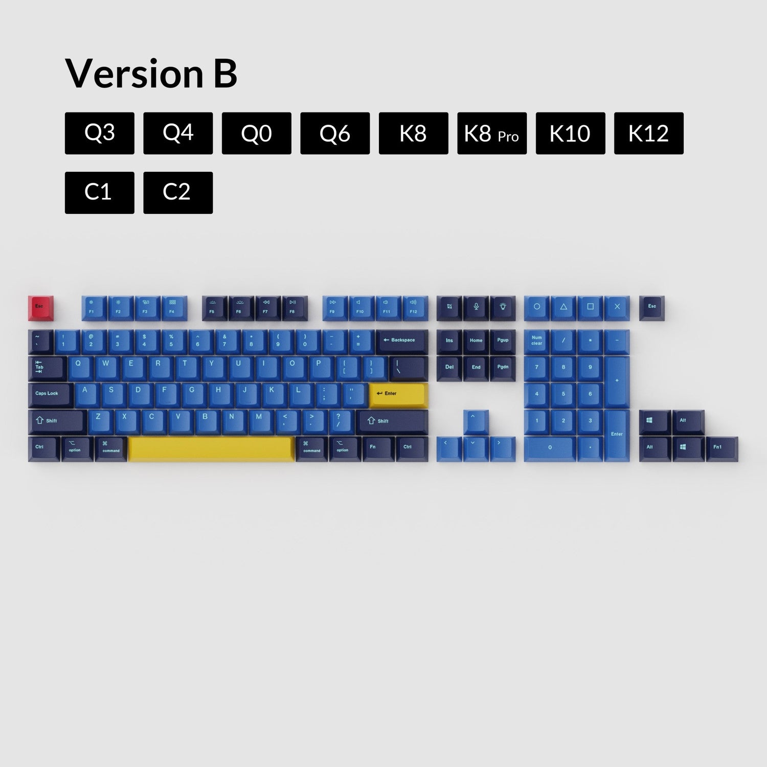 Conjunto de teclas OEM Dye-Sub PBT - Praia