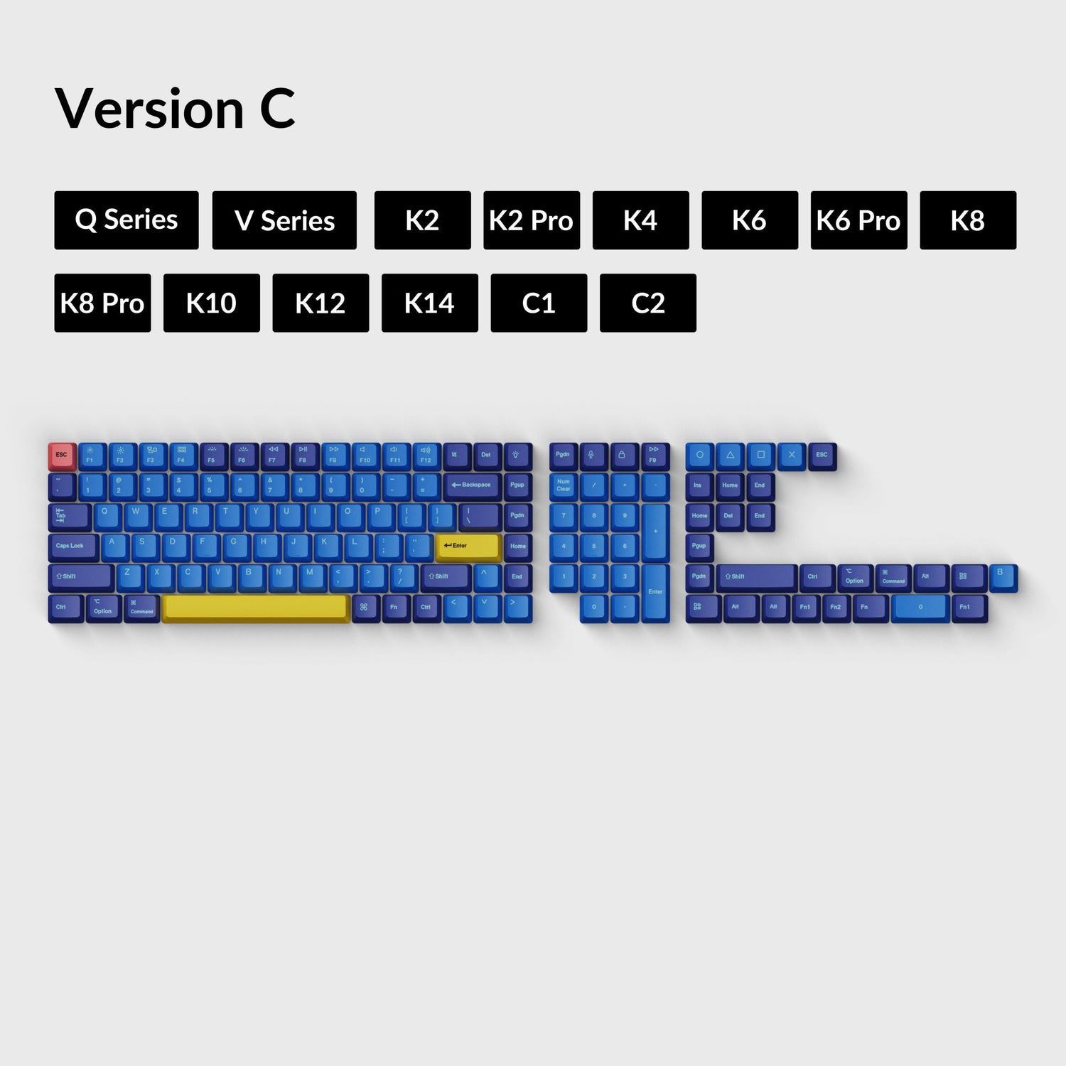 Conjunto de teclas OEM Dye-Sub PBT - Praia