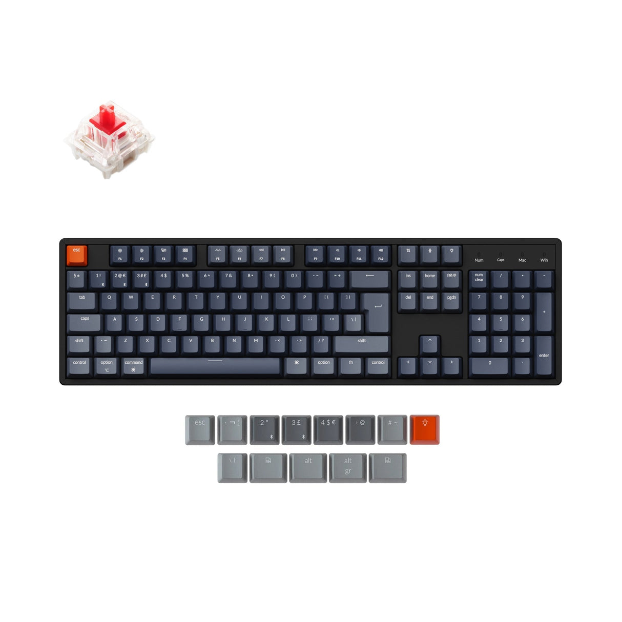 Teclado mecânico sem fio Keychron K10 (layout ISO do Reino Unido)