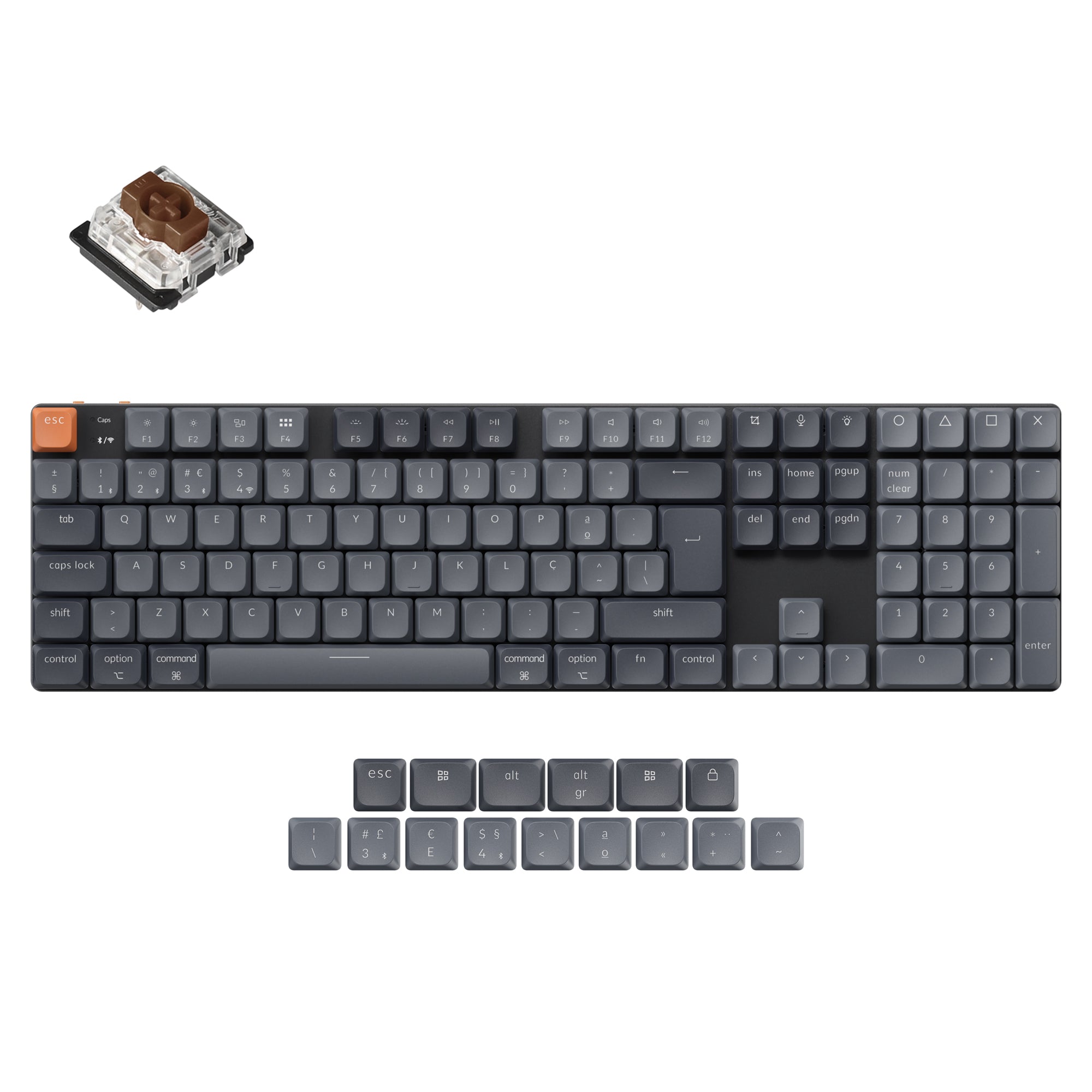 Keychron K5 Max QMK Wireless Custom Mechanical Keyboard ISO Layout Collection
