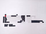 ISO Cherry Thermal Sublimation PBT Keycap Complete Set - Black and White