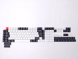 ISO Cherry Thermal Sublimation PBT Keycap Complete Set - Black and White
