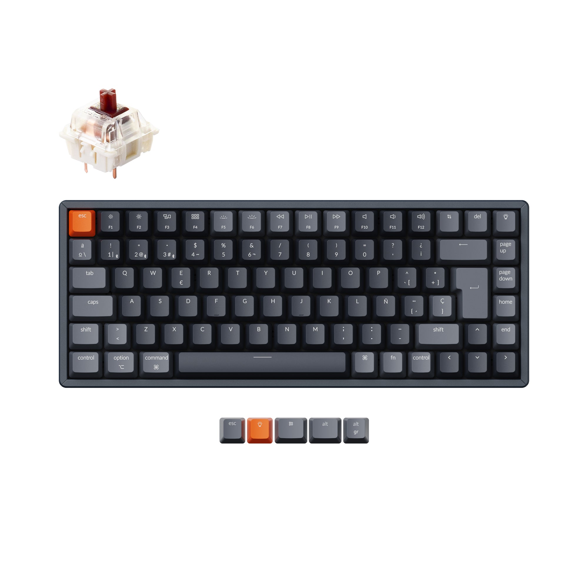 Keychron K2 Teclado Mecânico Sem Fios (Layout ISO-PT Espanhol) - Version 2