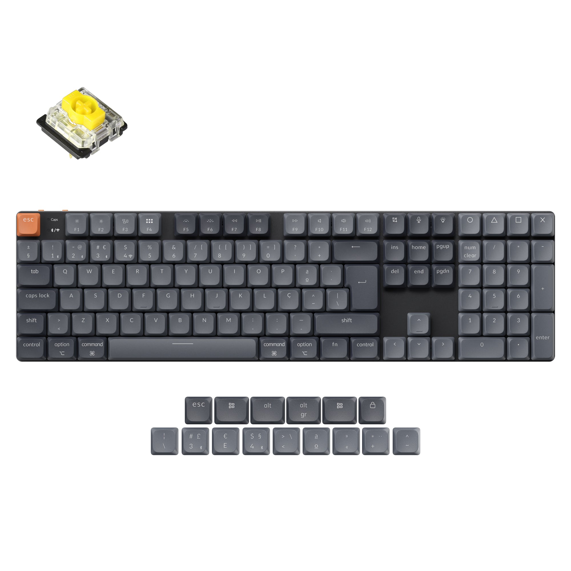 Keychron K5 Max QMK Wireless Custom Mechanical Keyboard ISO Layout Collection