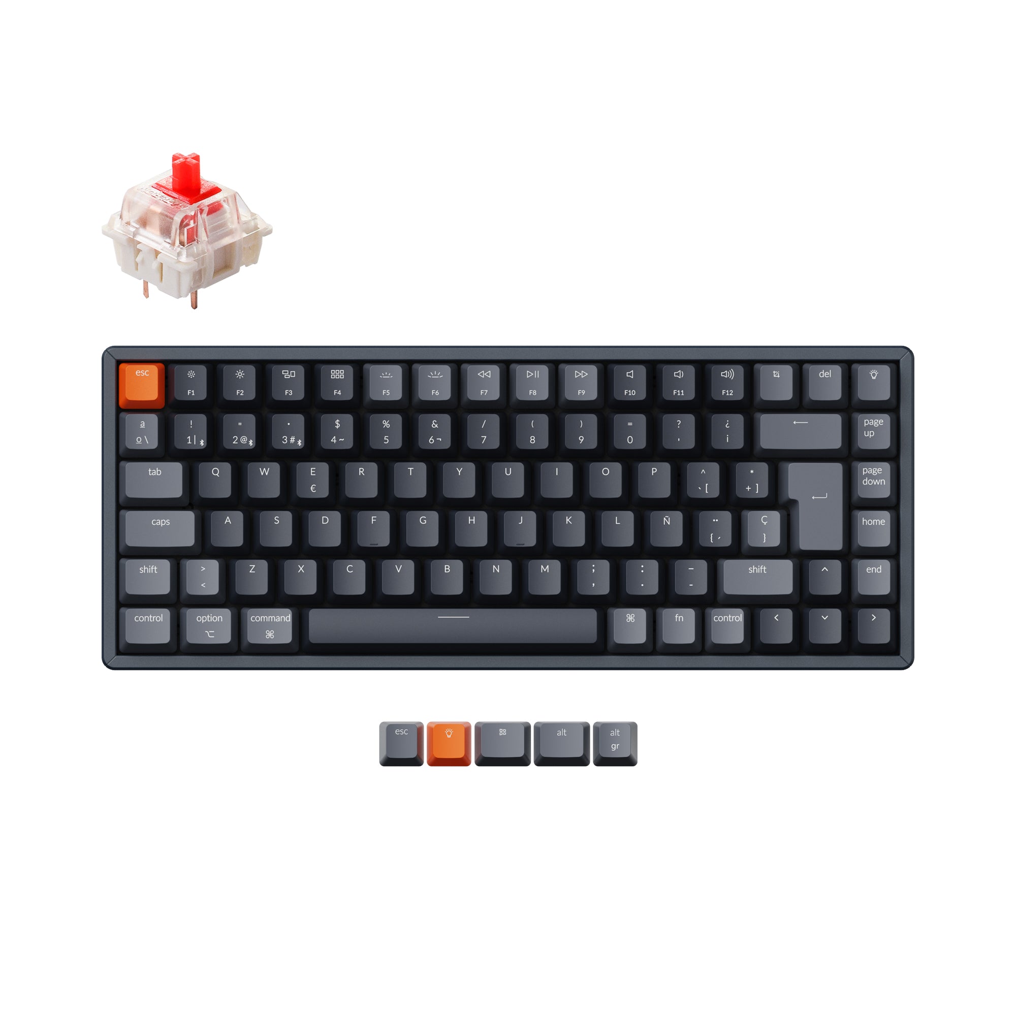 Keychron K2 Teclado Mecânico Sem Fios (Layout ISO-PT Espanhol) - Version 2