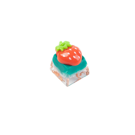 Keycap artesanal de resina de fruta fofa