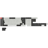ISO Layout Cherry Profile Dye-Sub PBT Full Keycap Set - Black and White