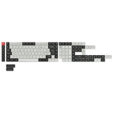 ISO Layout Cherry Profile Dye-Sub PBT Full Keycap Set - Black and White