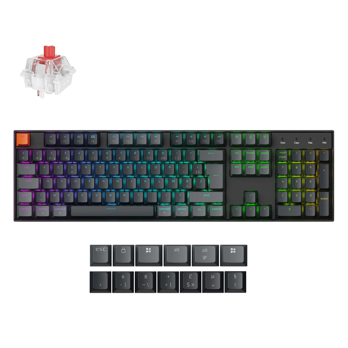 Keychron K10 QMK Wireless Mechanical Keyboard(ISO Layout)- (Version 2)