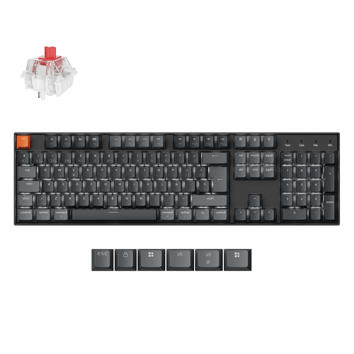 Keychron K10 QMK Wireless Mechanical Keyboard(ISO Layout)- (Version 2)