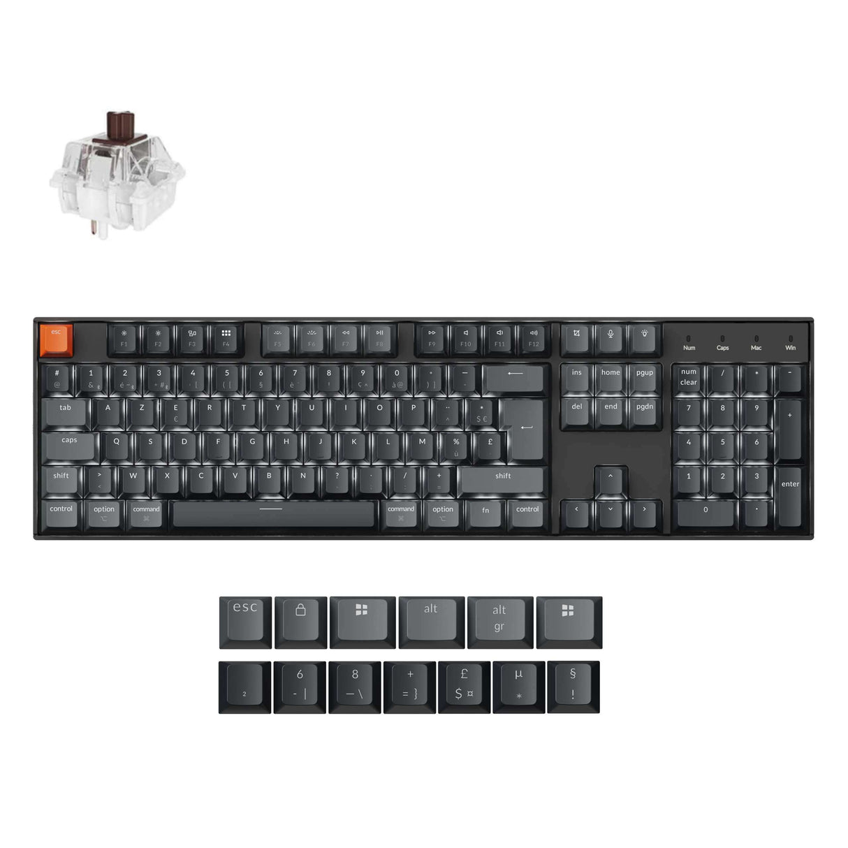 Keychron K10 QMK Wireless Mechanical Keyboard(ISO Layout)- (Version 2)