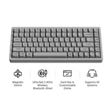 Keychron K2 HE Teclado Personalizado com Interruptor Magnético Sem Fios (Edição Especial Todo em Madeira) (Layout US ANSI)