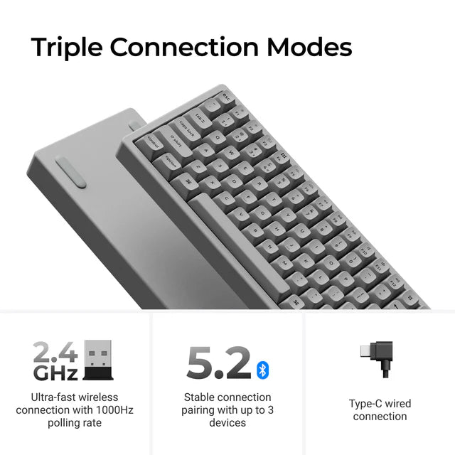 Keychron K2 HE Teclado Personalizado com Interruptor Magnético Sem Fios (Edição Especial Todo em Madeira) (Layout US ANSI)