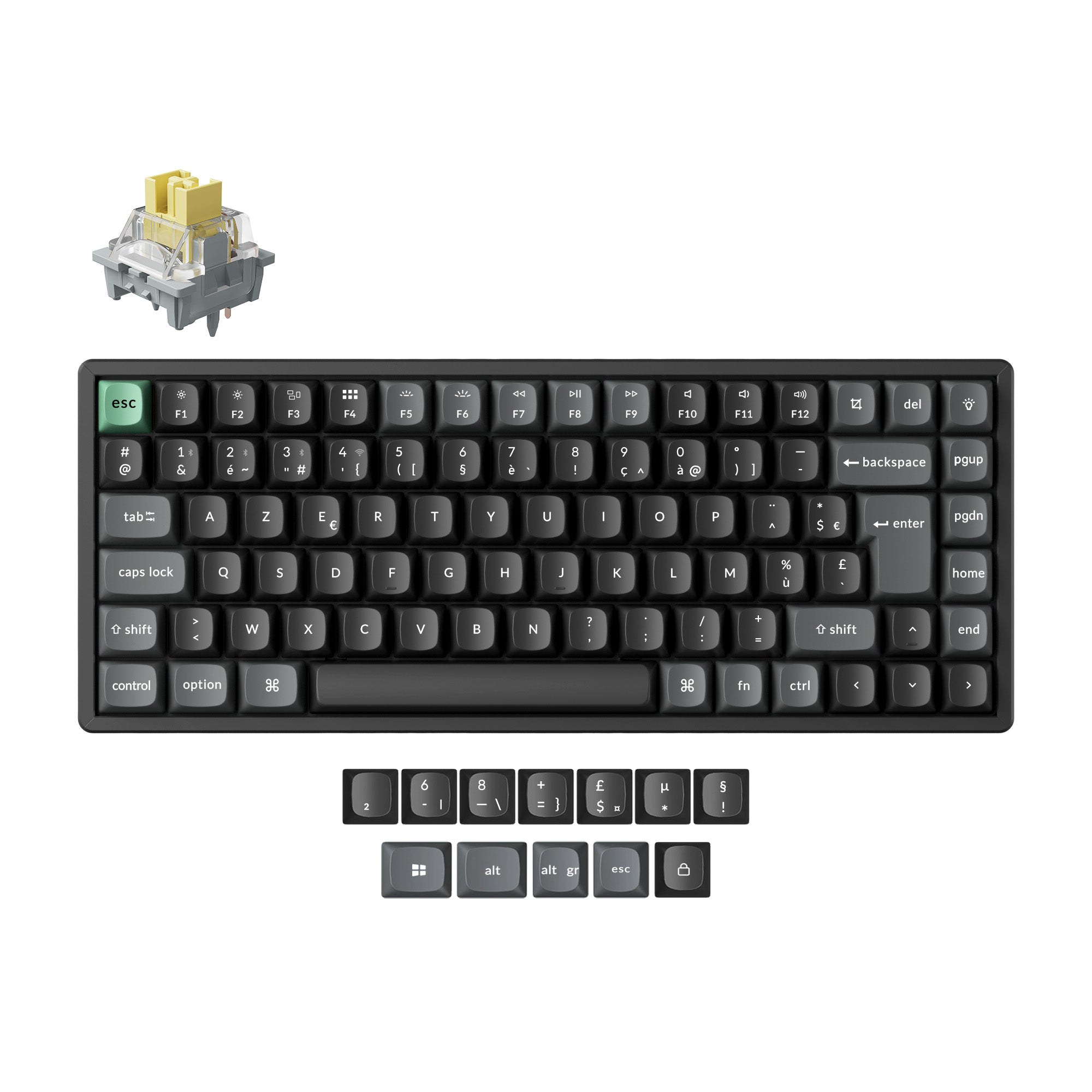 Keychron K2 Ultra 8K Wireless Custom Mechanical Keyboard ISO Layout Collection