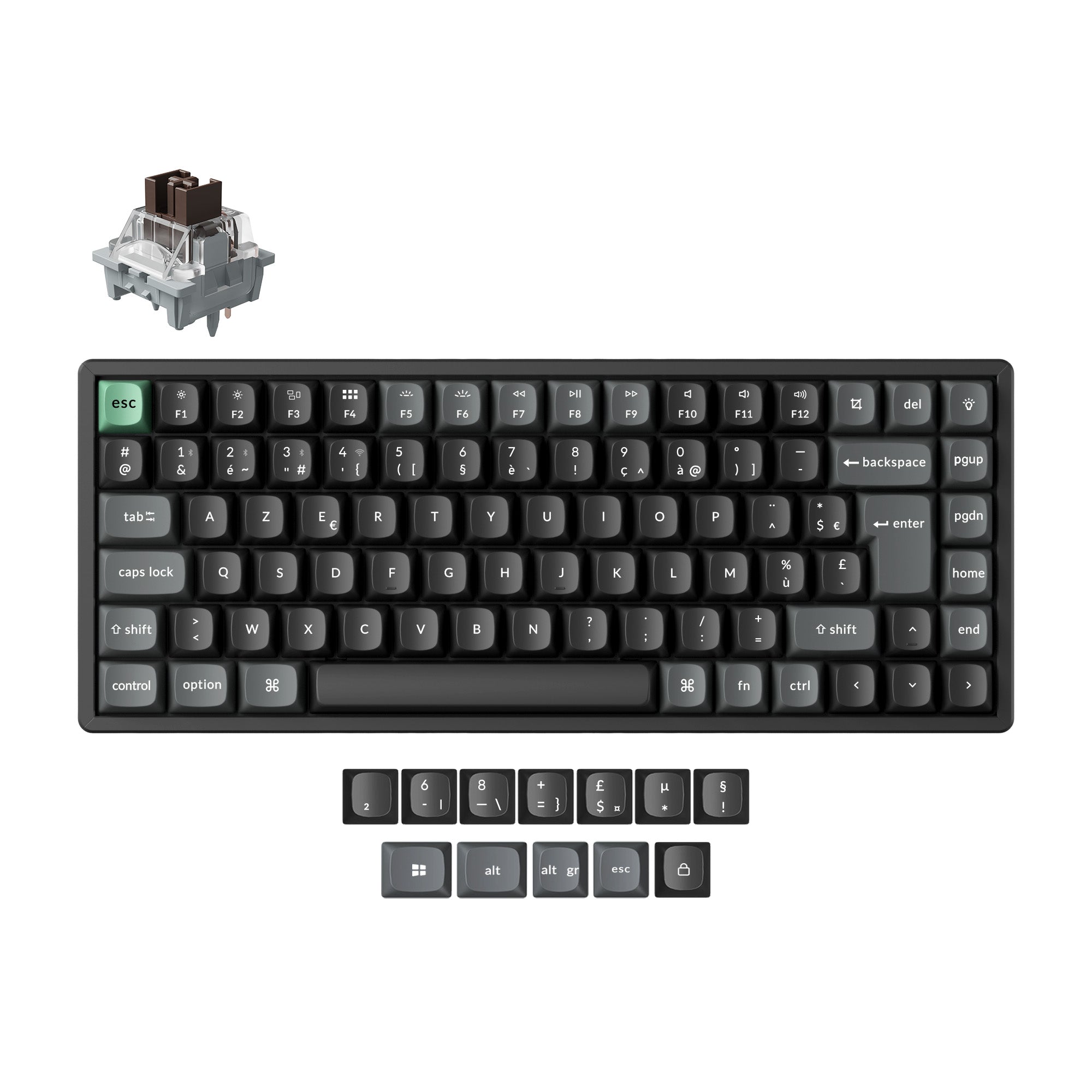 Keychron K2 Ultra 8K Wireless Custom Mechanical Keyboard ISO Layout Collection