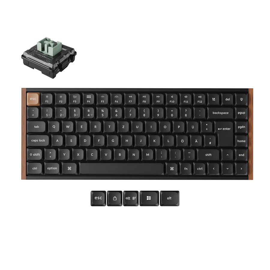 Teclado mecânico personalizado sem fio Keychron K3 Max QMK/VIA