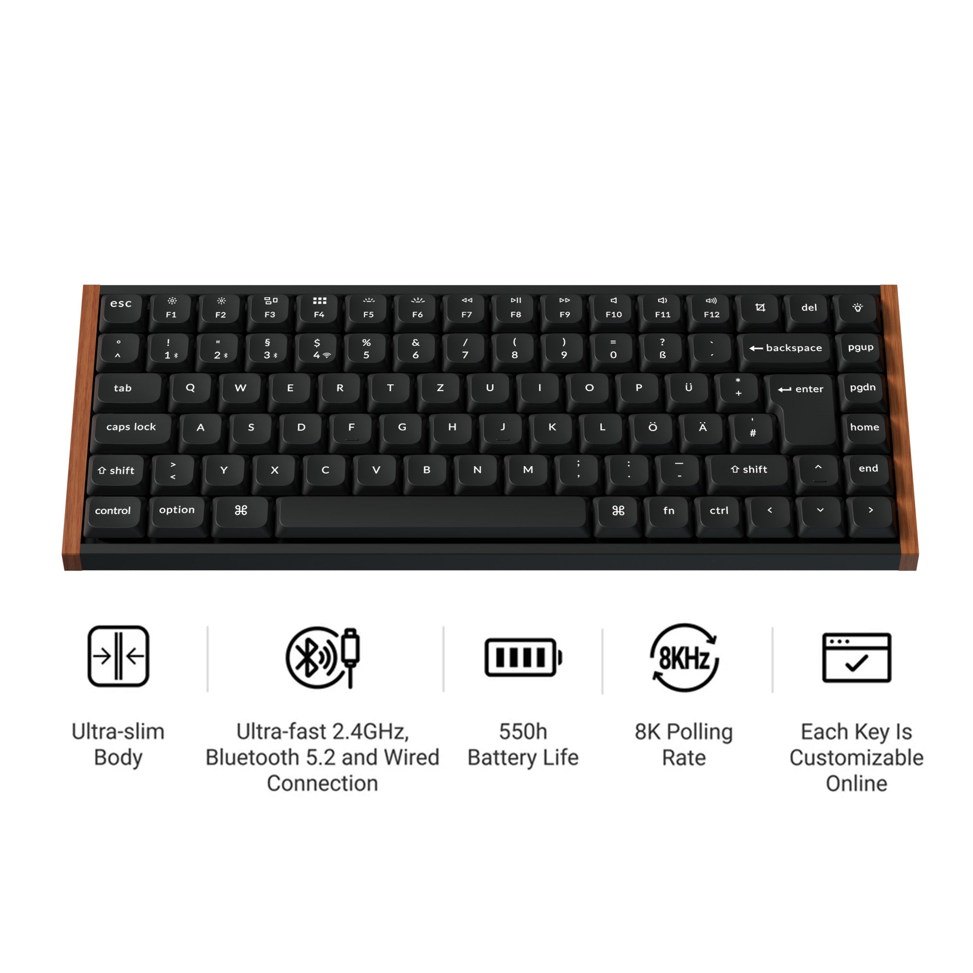 Keychron K3 Ultra 8K Wireless Custom Mechanical Keyboard ISO Layout Collection