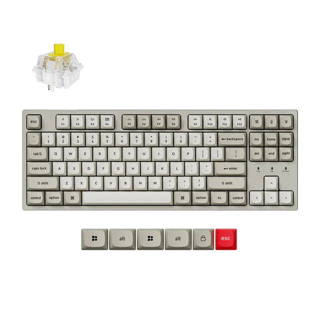 Keychron C1 Pro 8K QMK Teclado Mecânico Personalizado Com Fios