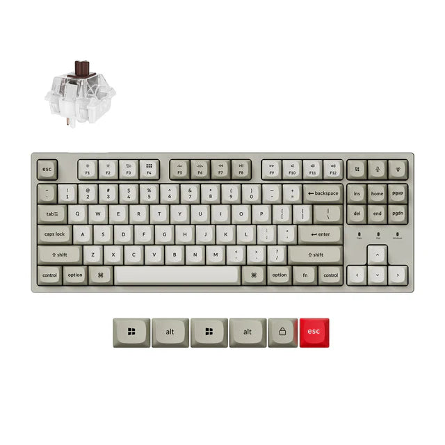 Keychron C1 Pro 8K QMK Teclado Mecânico Personalizado Com Fios