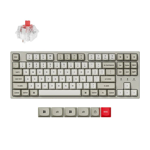 Keychron C1 Pro 8K QMK Teclado Mecânico Personalizado Com Fios