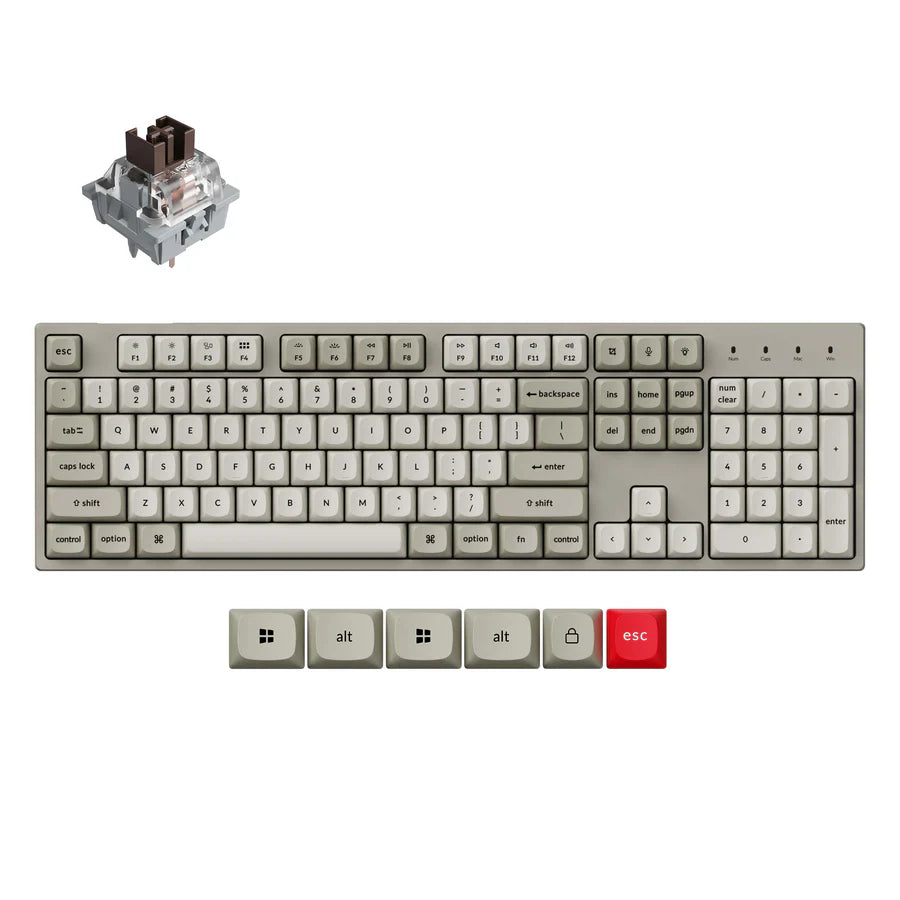 Keychron C2 Pro 8K QMK Teclado Mecânico Personalizado Com Fios